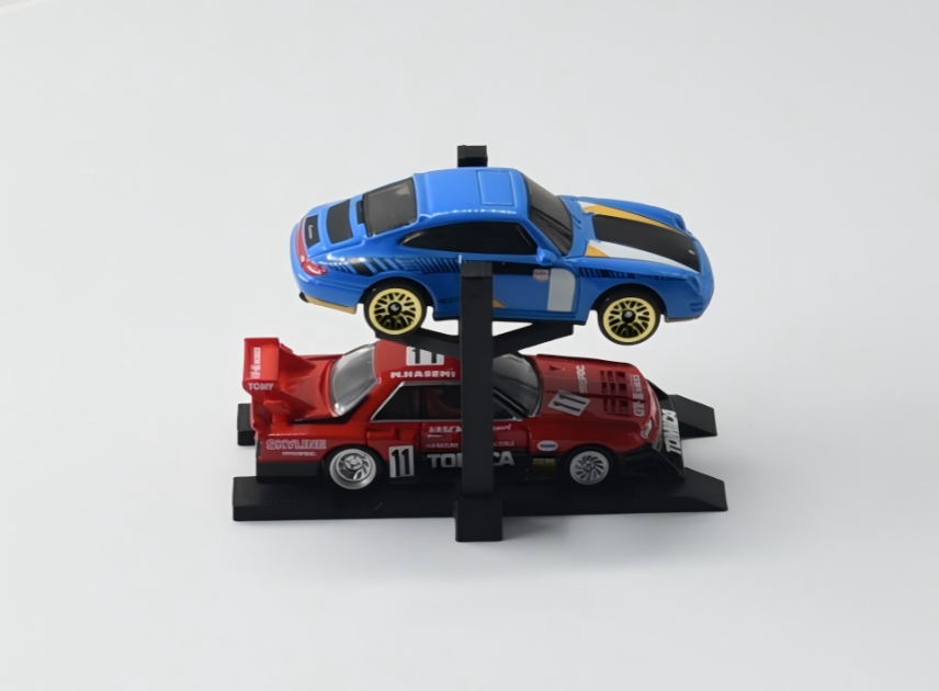 3D Printing Diecast Cars - ชุดชั้นวางรถแบบปรับความสูงได้ พิมพ์ 3 มิติ ชั้นเดียว สำหรับเก็บรถของเล่นไดแคสต์ขนาด
