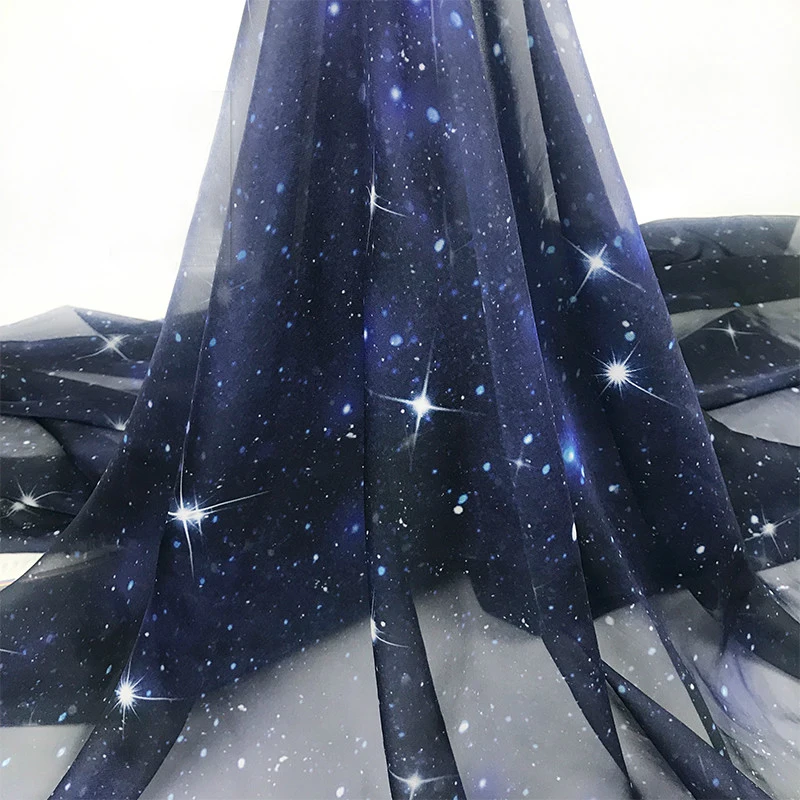 3D Printing On Fabric - 3D พิมพ์ Galaxy Star รูปแบบชีฟองผ้าออกแบบ Tulle