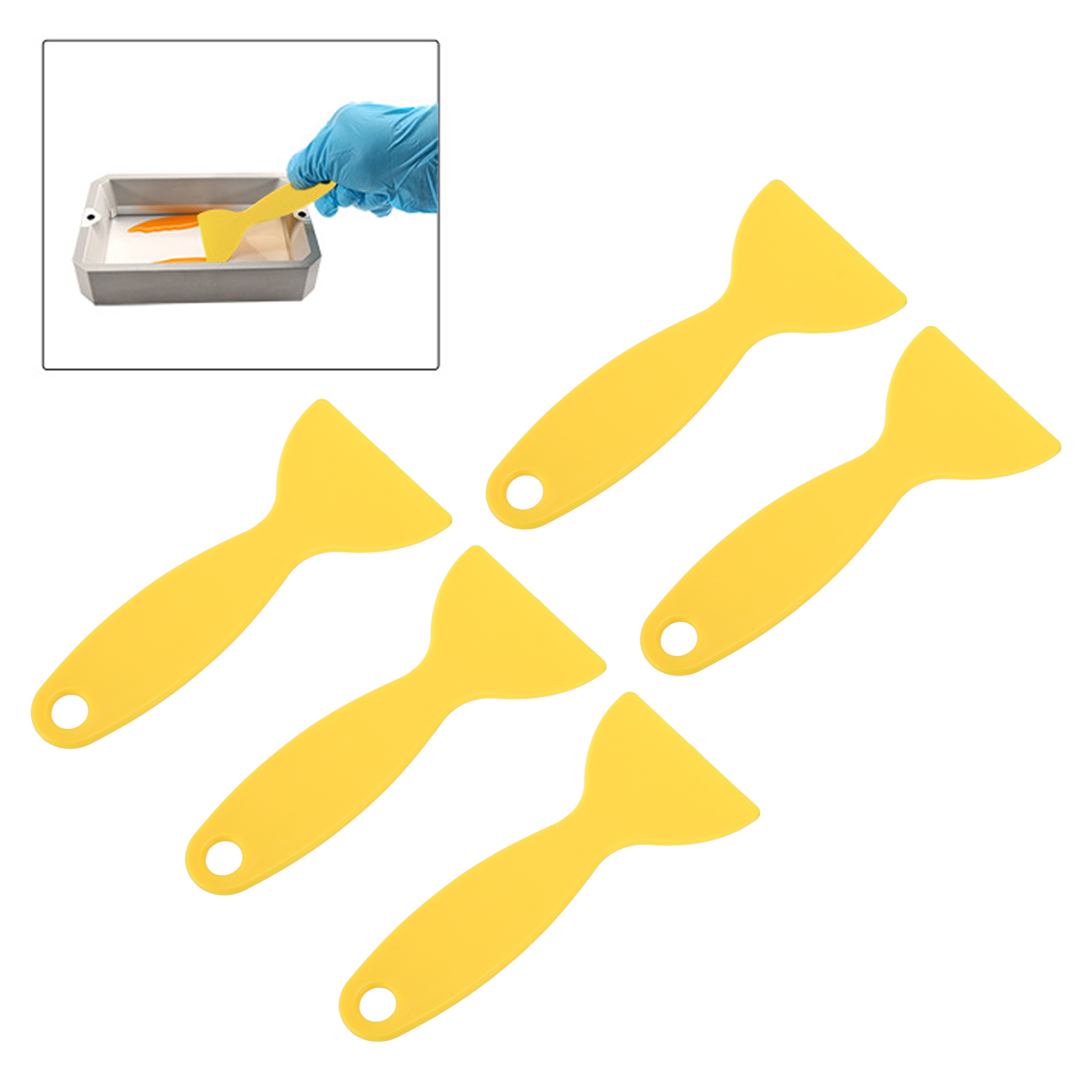 Print Removal Spatula - ไม้พายพลาสติกยืดหยุ่นสำหรับเครื่องพิมพ์ 3 มิติ 5 ชิ้น สำหรับขูดเรซิ่นพิมพ์