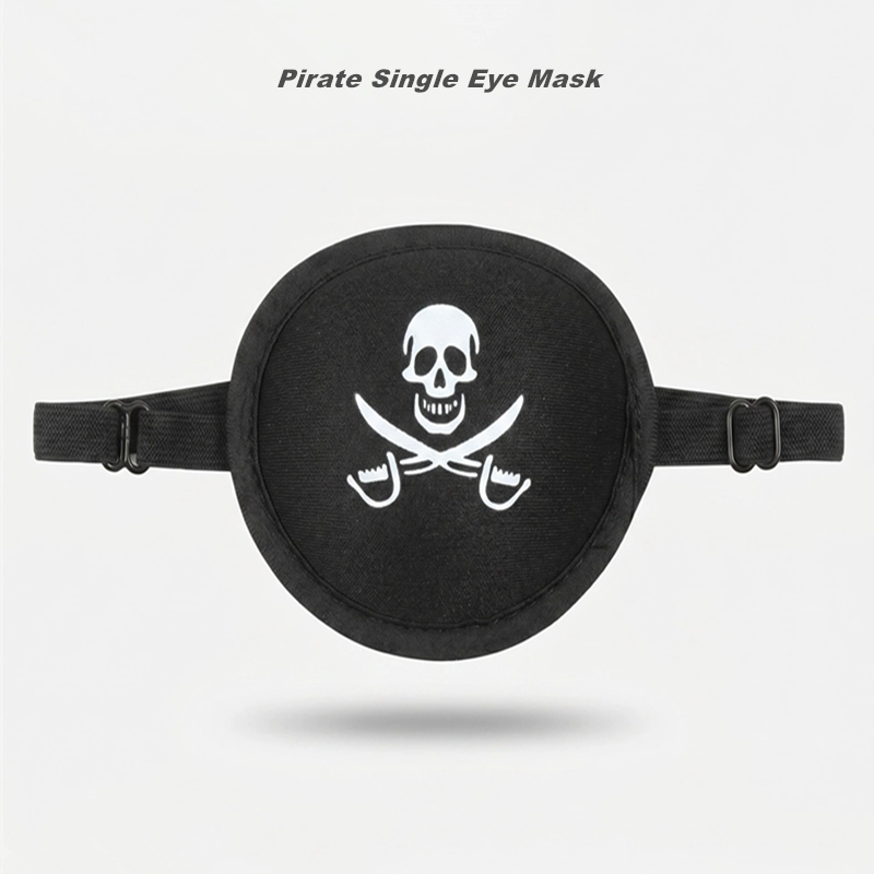 3D Printing Mask - สไตล์โจรสลัด 3D ที่บังตาแบบตาเดียว หน้ากากปิดตาป้องกันแสง แถบยางยืดปรับได้ สำหรับผู้ใหญ่และเด็ก