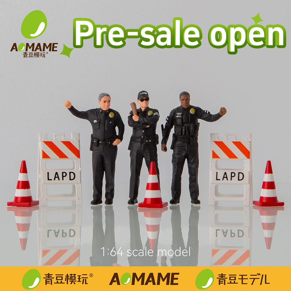 3D Printing Diecast Cars - พรีเซลล์ ชุดตำรวจ LAPD ขนาด 1/64 ฟิกเกอร์เรซิ่น