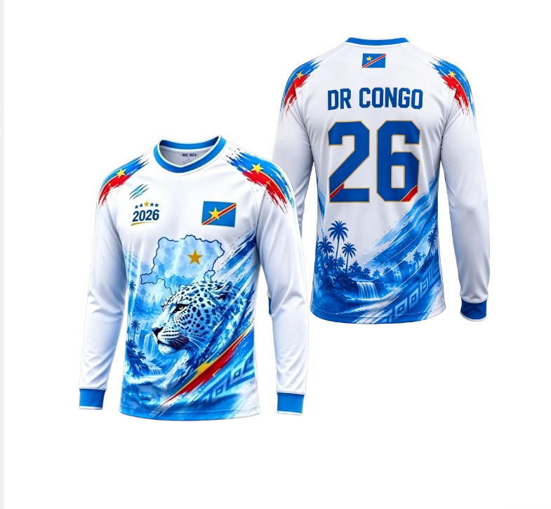 3D Printing Jersey - เสื้อยืดคอกลมแขนยาว 2026 คองโก ลำลอง แห้งเร็ว ระบายอากาศได้ดี