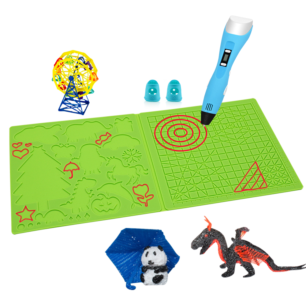 3D Printing Templates Free - 3D การพิมพ์ปากกาซิลิโคน Pad พื้นฐานเรขาคณิตแม่แบบ 2 หมวกซิลิโคน