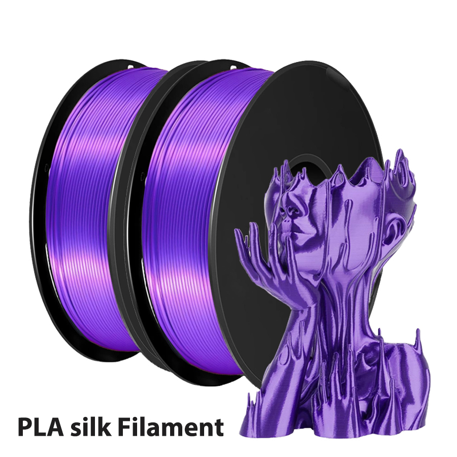 3D Printing Nylon Filament - เส้นใยพิมพ์ 3 มิติ PLA ไหมสีม่วงแดง 1