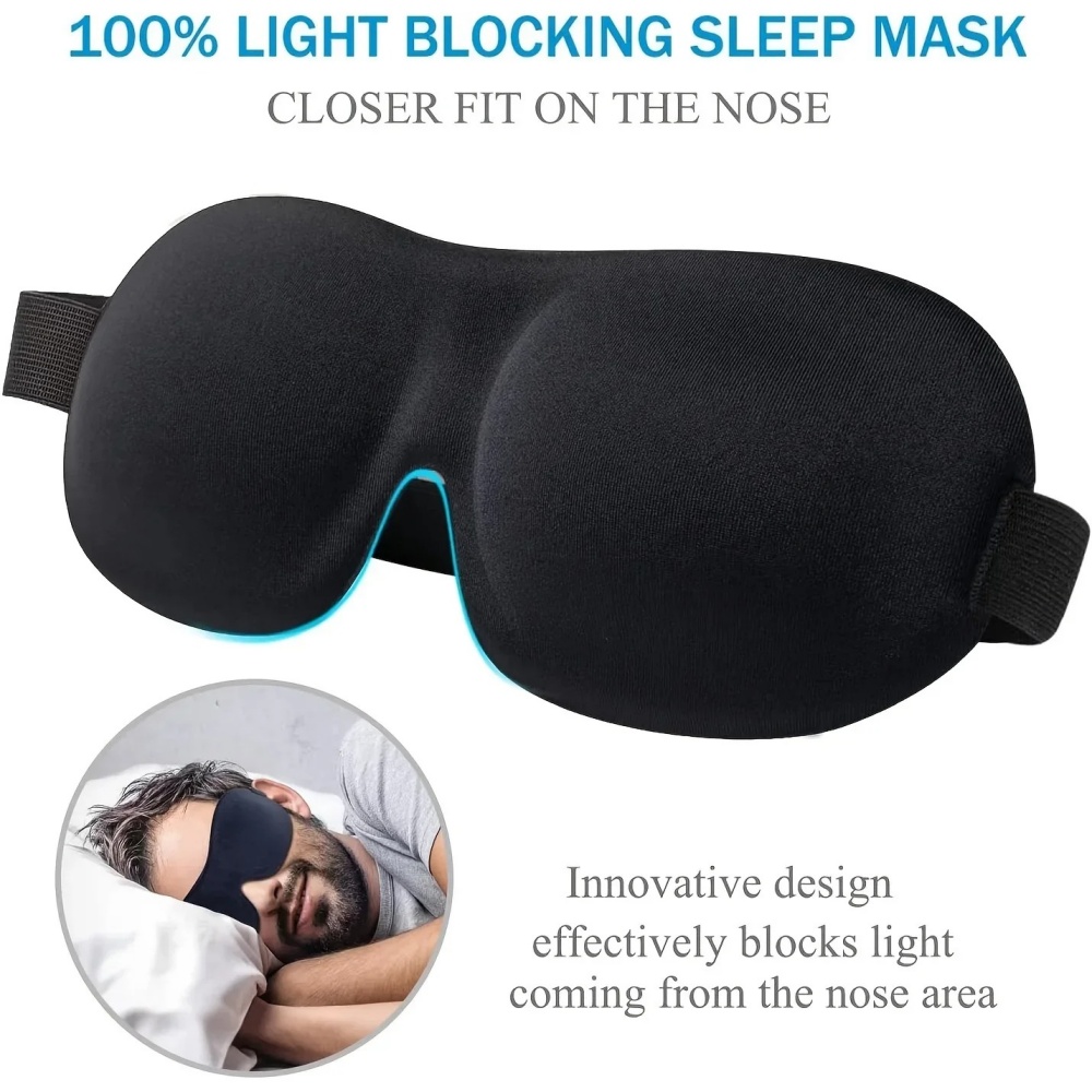 3D Printing Mask - หน้ากากปิดตา 3 มิติ สำหรับนอนหลับ ช่วยให้นอนหลับสบาย ทำจากเมมโมรี่โฟมนุ่ม