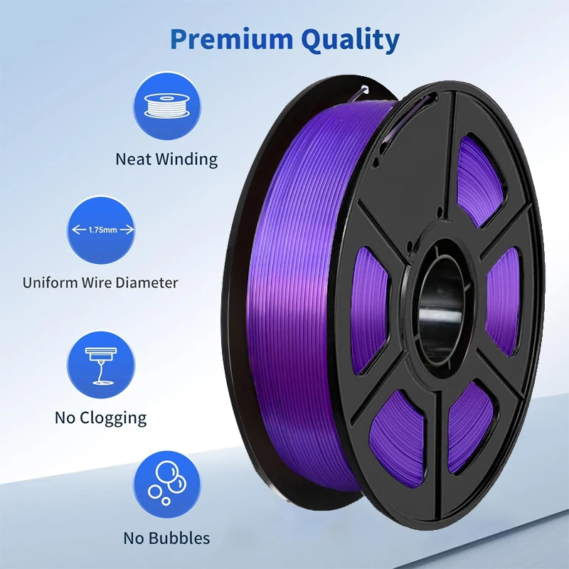 เส้นใยพิมพ์ 3 มิติ PLA ไหมสีม่ - 3D Printing Nylon Filament บทวิจารณ์และราคา