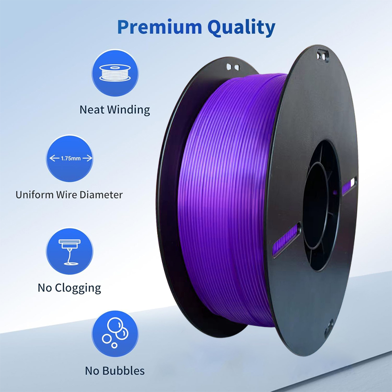 เส้นใยพิมพ์ 3 มิติ PLA ไหมสีม่ - 3D Printing Nylon Filament บทวิจารณ์และราคา